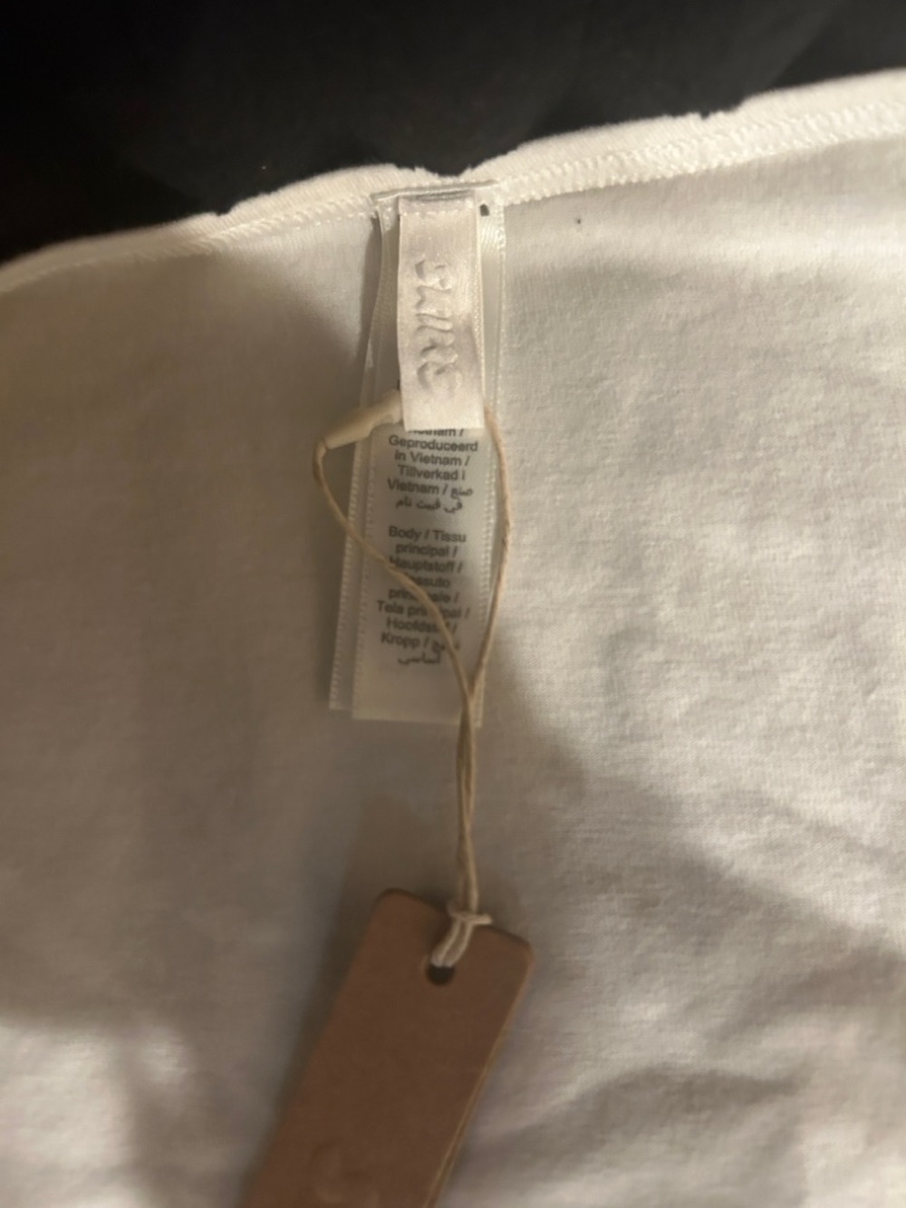 Skims Cotton Jersey Scoop Neck Long Sleeve Top •NWT•Never Worn• Marble (Cream)•S - Picture 5 of 7